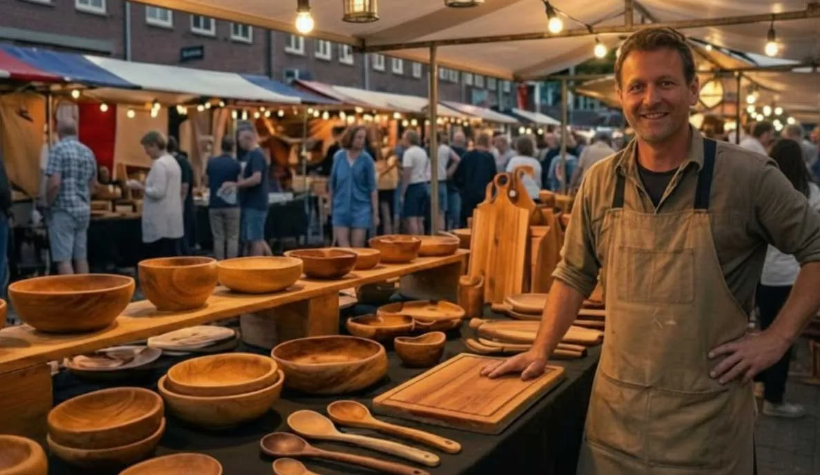 A trader at their market stall